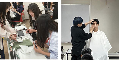 花王「アンリクス」、美容系専門学校で「メンズメイク体験会」実施